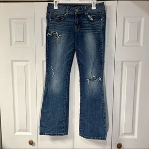 American Eagle stretch distressed bootcut jeans women’s size 8